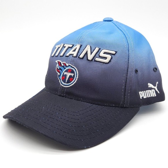 Vintage‎ Tennessee Titans Puma NFL Pro Line Strapback Hat Football Cap Blue 90's - Picture 1 of 8